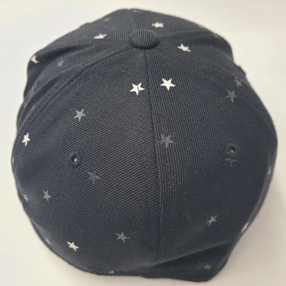 Mitchell & Ness Hat Fitted 7 3/8 Black Gray All‎ Over Print Stars Liberty Bell